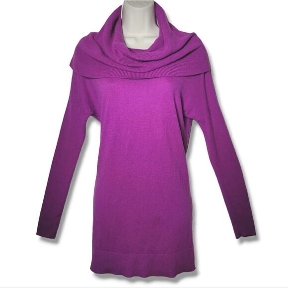 Caslon 3-in-1 Fuchsia Oversized Collar Tunic Sweater - Picture 1 of 8